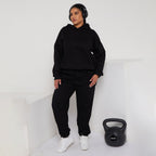 Plus Size Cozy Oversized Hoodie & Jogger Set Two-Piece Sweat Set