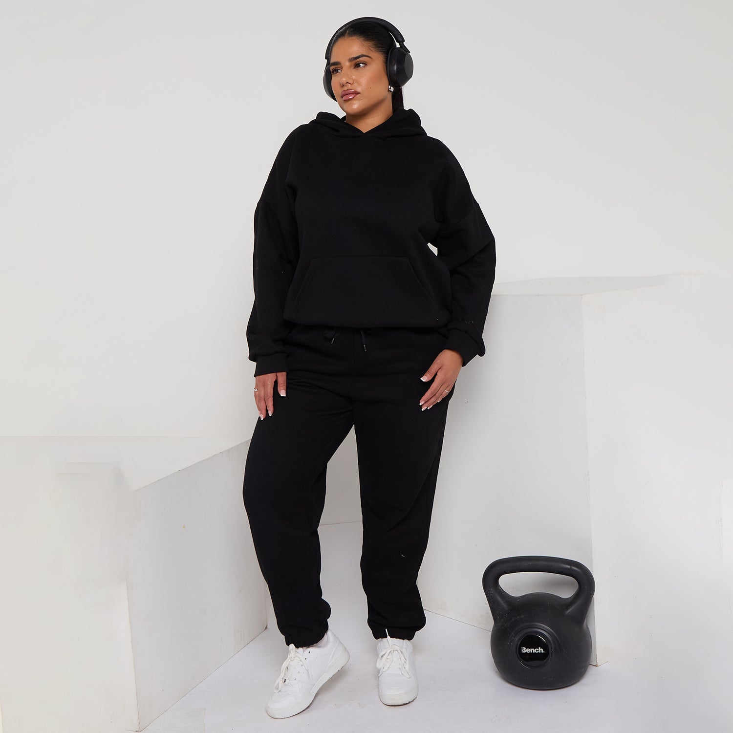 Plus Size Cozy Oversized Hoodie & Jogger Set Two-Piece Sweat Set