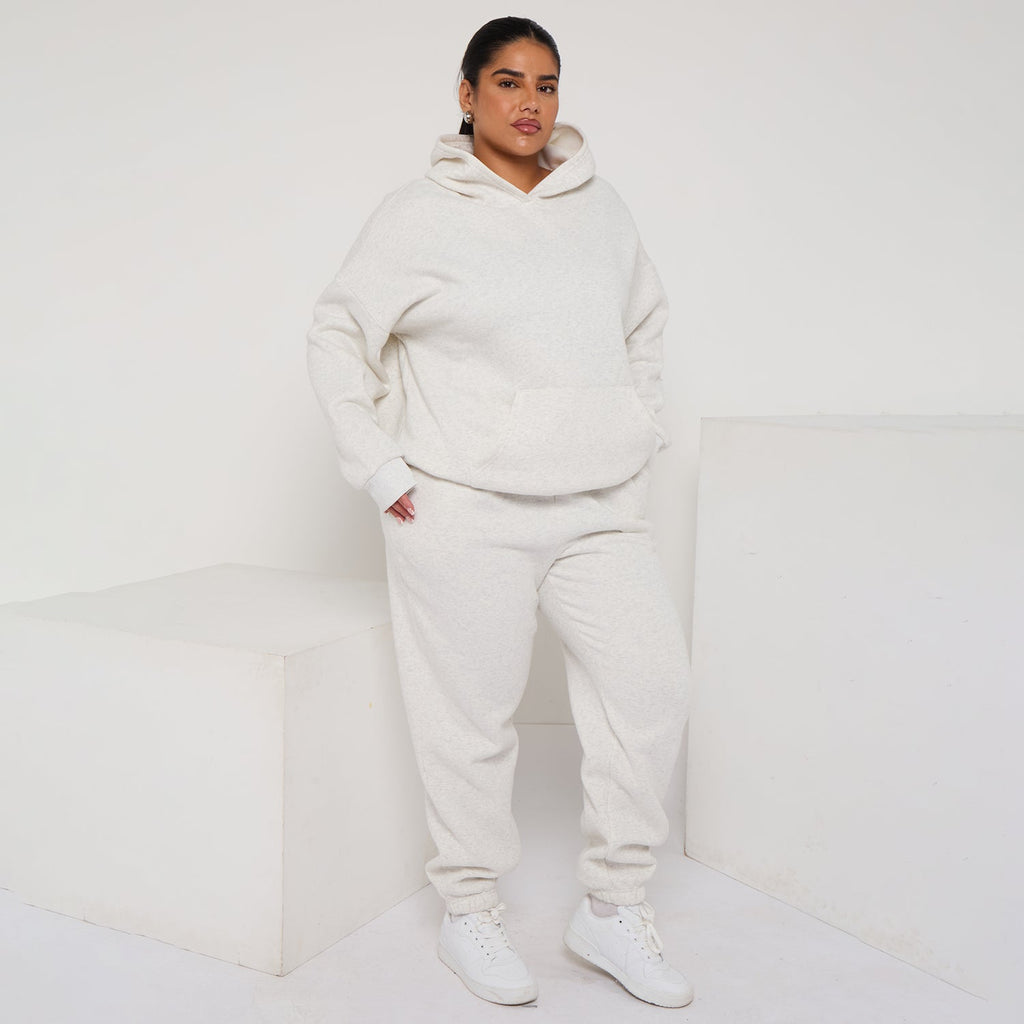 Plus Size Cozy Oversized Hoodie & Jogger Set Two-Piece Sweat Set