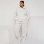 Plus Size Cozy Oversized Hoodie & Jogger Set Two-Piece Sweat Set