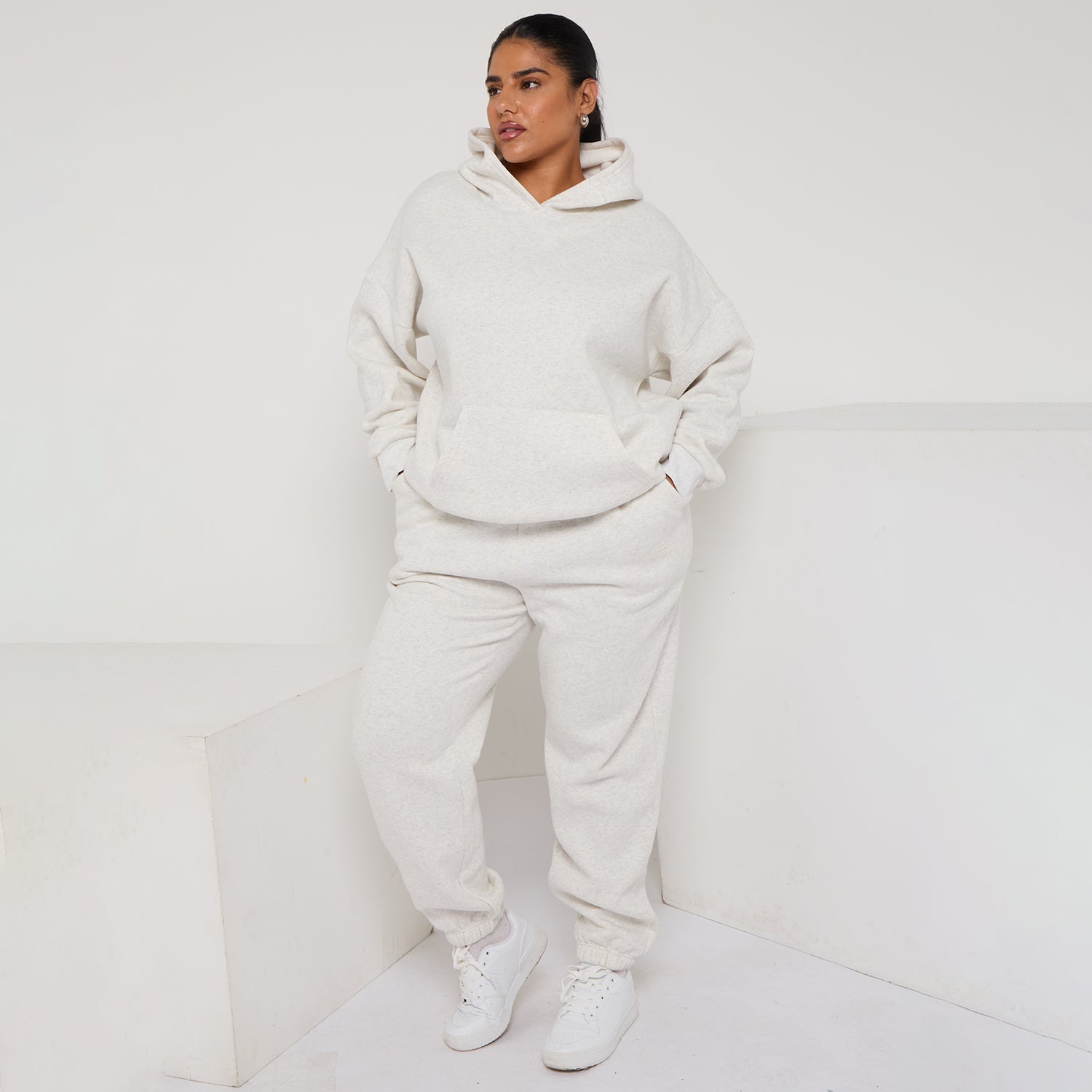 Plus Size Cozy Oversized Hoodie & Jogger Set Two-Piece Sweat Set