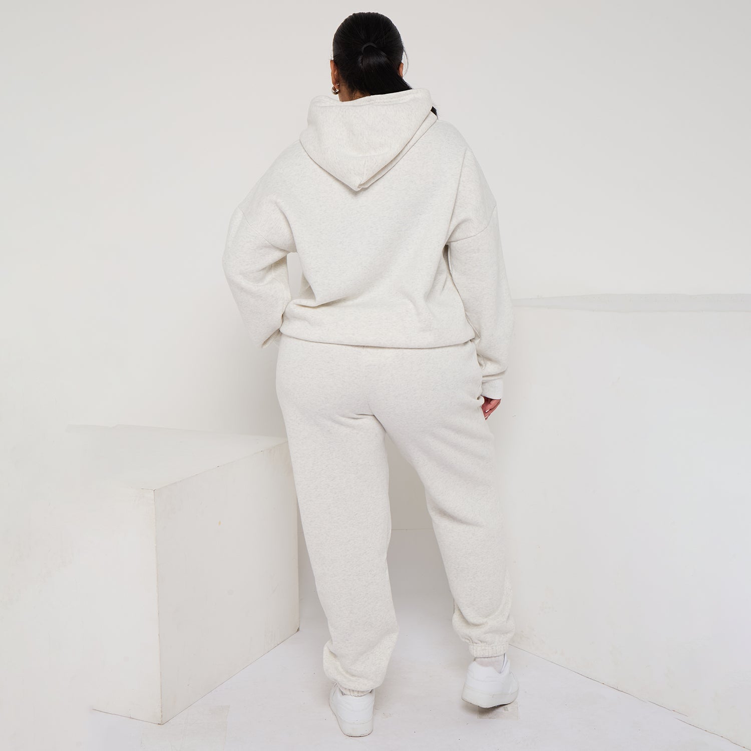 Plus Size Cozy Oversized Hoodie & Jogger Set Two-Piece Sweat Set