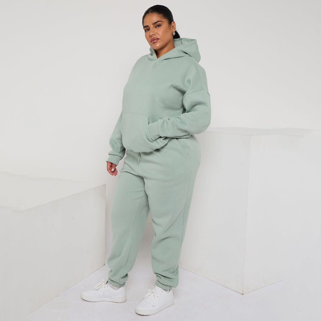 Plus Size Cozy Oversized Hoodie & Jogger Set Two-Piece Sweat Set