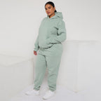 Plus Size Cozy Oversized Hoodie & Jogger Set Two-Piece Sweat Set
