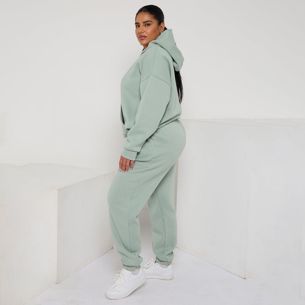 Plus Size Cozy Oversized Hoodie & Jogger Set Two-Piece Sweat Set