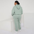 Plus Size Cozy Oversized Hoodie & Jogger Set Two-Piece Sweat Set
