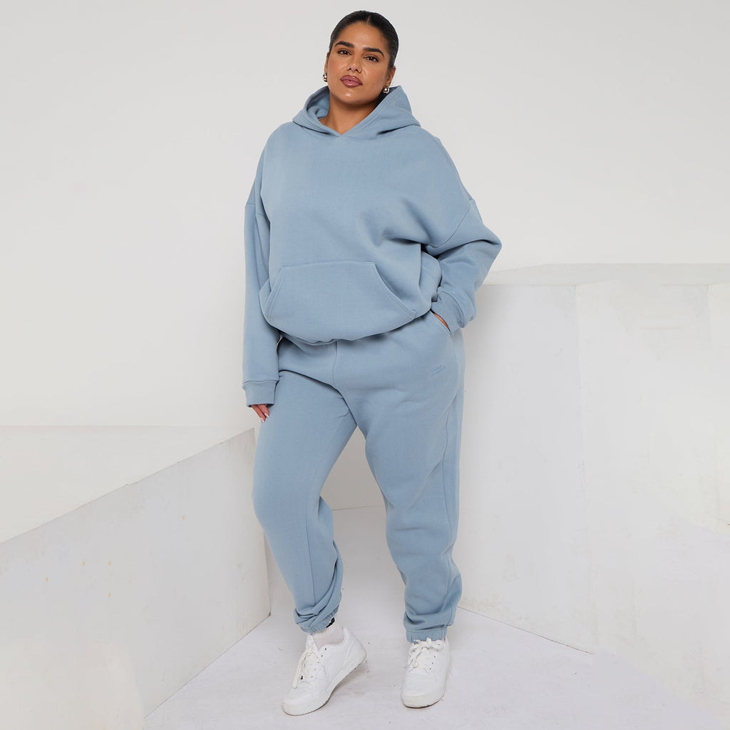 Plus Size Cozy Oversized Hoodie & Jogger Set Two-Piece Sweat Set
