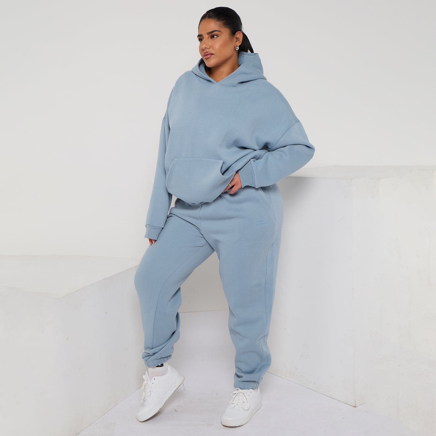 Plus Size Cozy Oversized Hoodie & Jogger Set Two-Piece Sweat Set