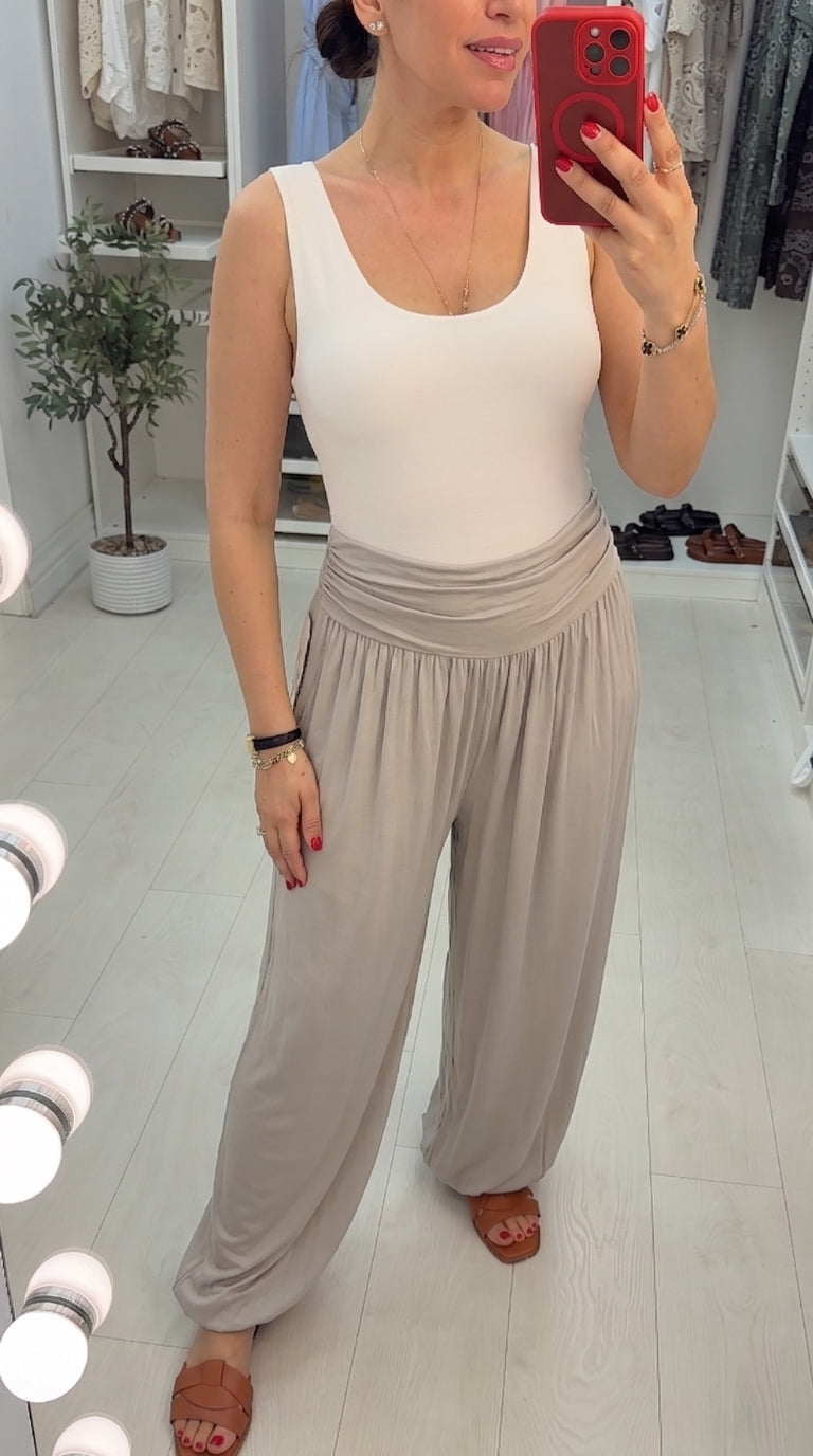 Prinnie Plain Loose Fit Cuffed Harem Trousers