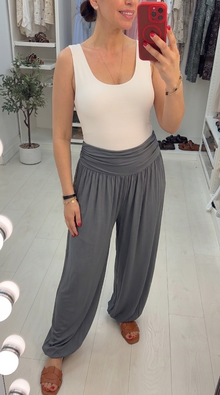 Prinnie Plain Loose Fit Cuffed Harem Trousers