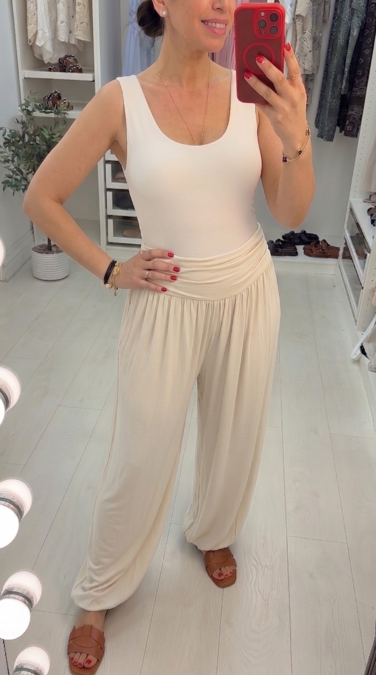 Prinnie Plain Loose Fit Cuffed Harem Trousers