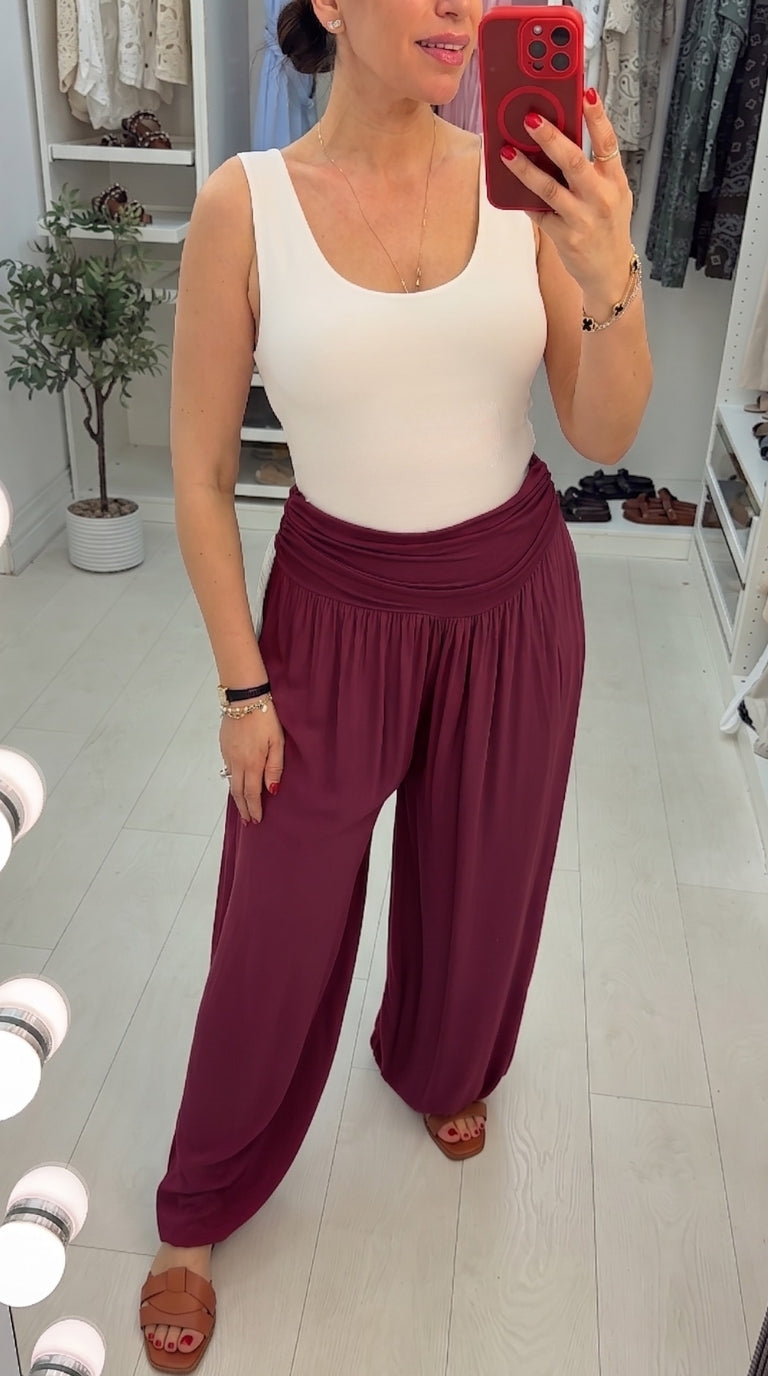 Prinnie Plain Loose Fit Cuffed Harem Trousers
