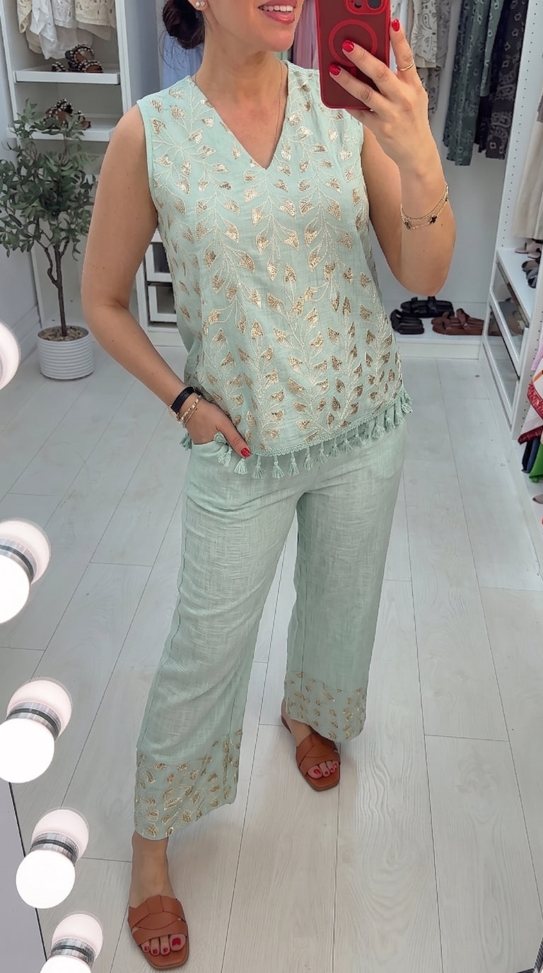 Klarisa Sequin Embellished Co-Ord Set