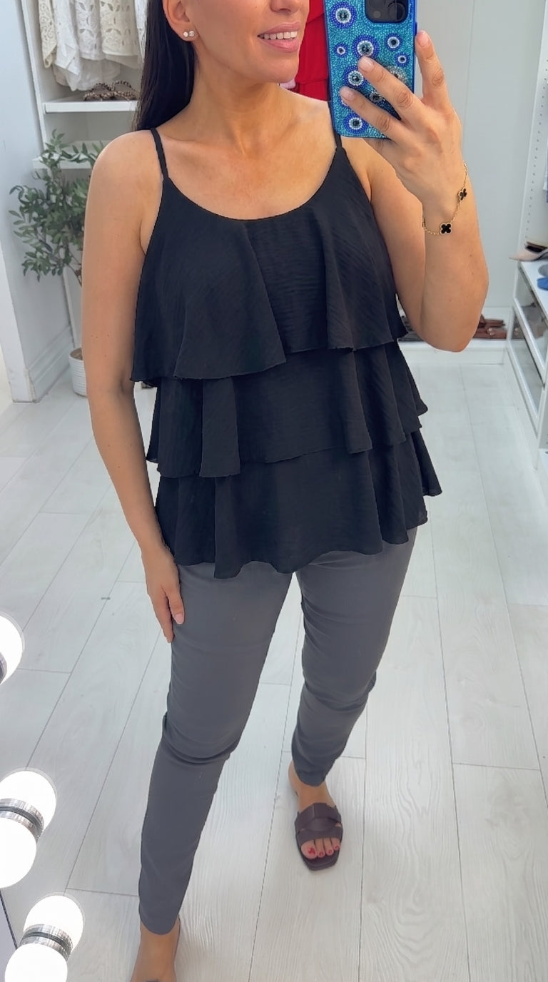 Hosanna Plain Ruffle Top