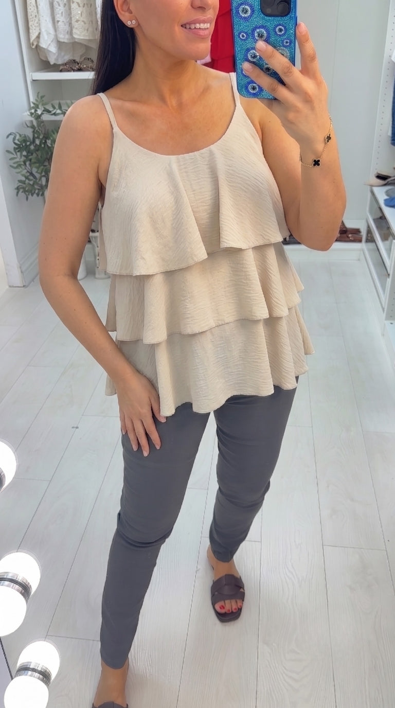 Hosanna Plain Ruffle Top