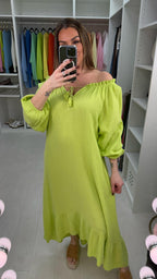 Ainsley Plain Cheesecloth Maxi Dress