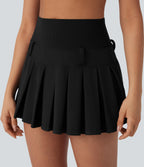 SoftlyZeroTM QuickDry High Waisted Pleated Mini 2-in-1 Skirt with Pocket-Front and Back Wearable
