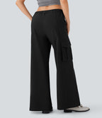Low Rise Wide Leg Casual Cargo Pants with Pockets