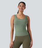 U Neck Crossover Yoga Tank Top-Longer Length-D/DD/DDD/F Cups