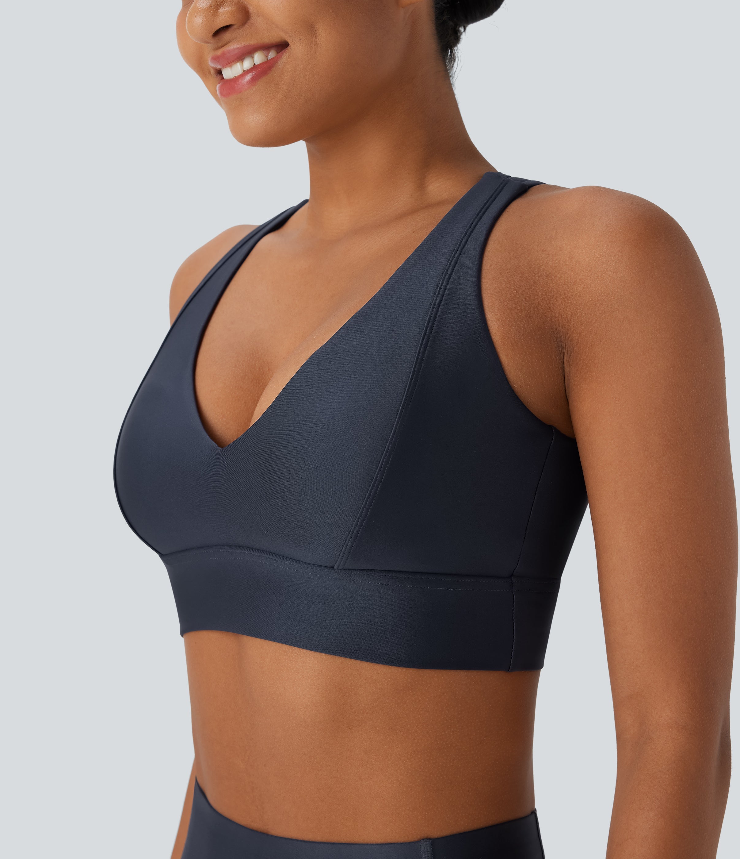Light Support Sheen Yoga Sports Bra
