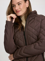 Bernardo - Quilted Scuba Detail Coat