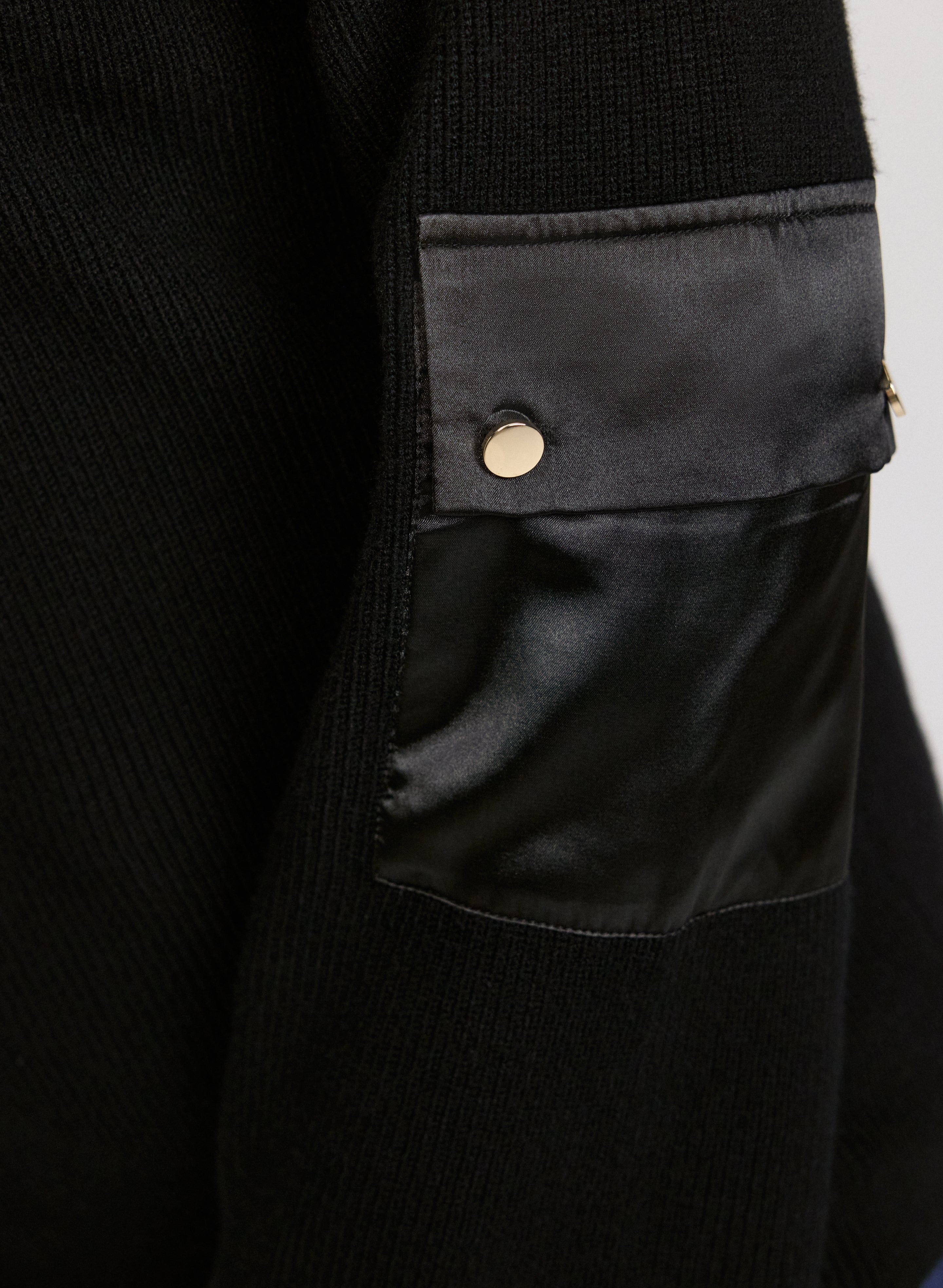 Buttoned Mock Neck Sweater