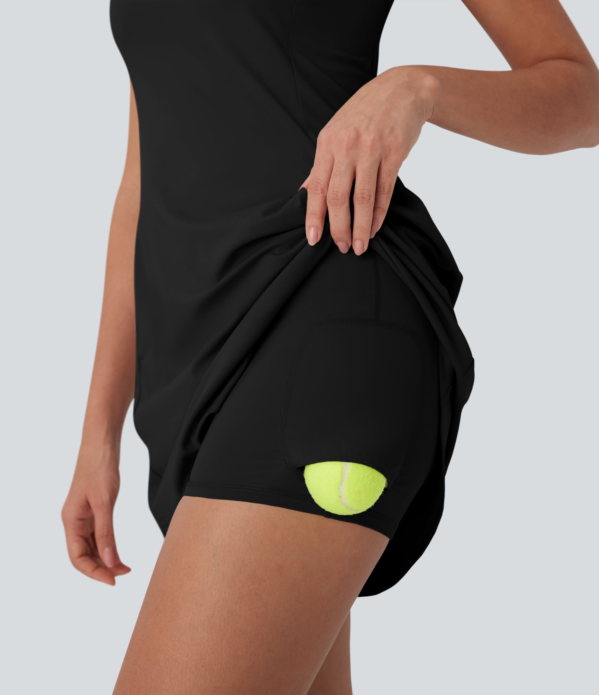 SoftlyZeroTM QuickDry 2-Piece Mini Tennis Active Dress with Pockets