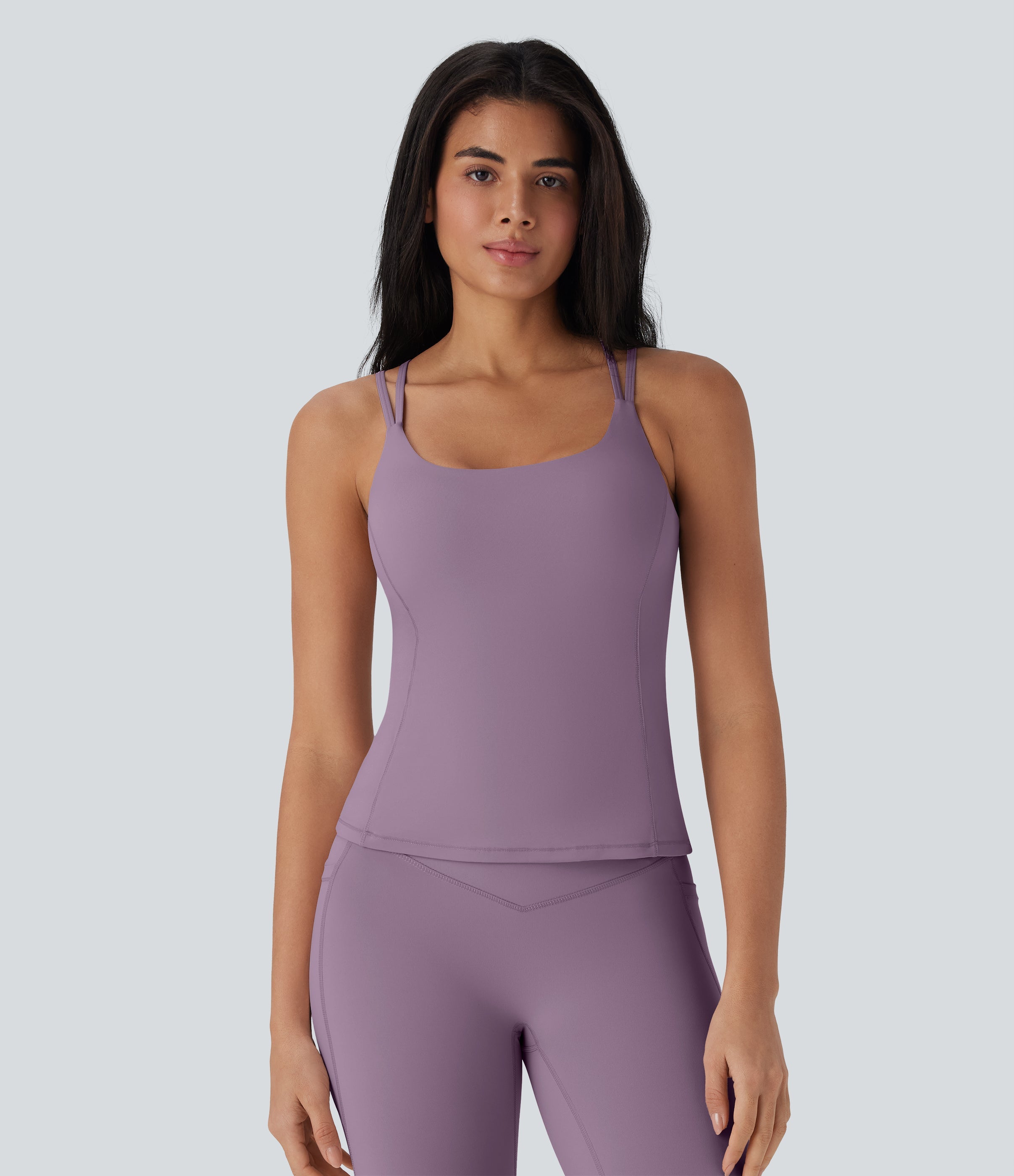 UltraSculptTM Cool Quick Dry Molded Cups Yoga Cami Top-UPF50+