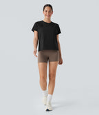 Cut Out Short Sleeve Running Sports Top