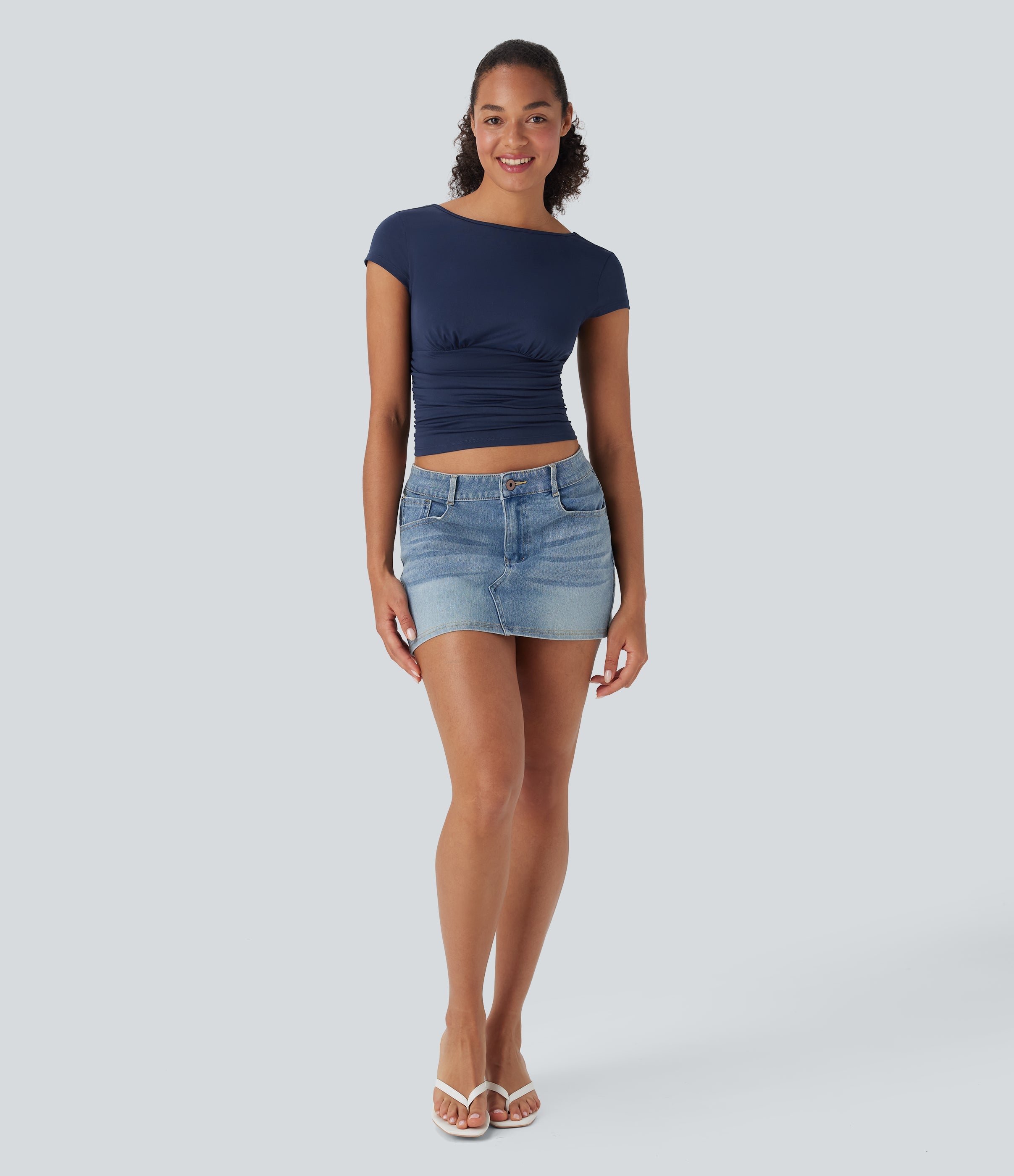 Ruched Skinny Top