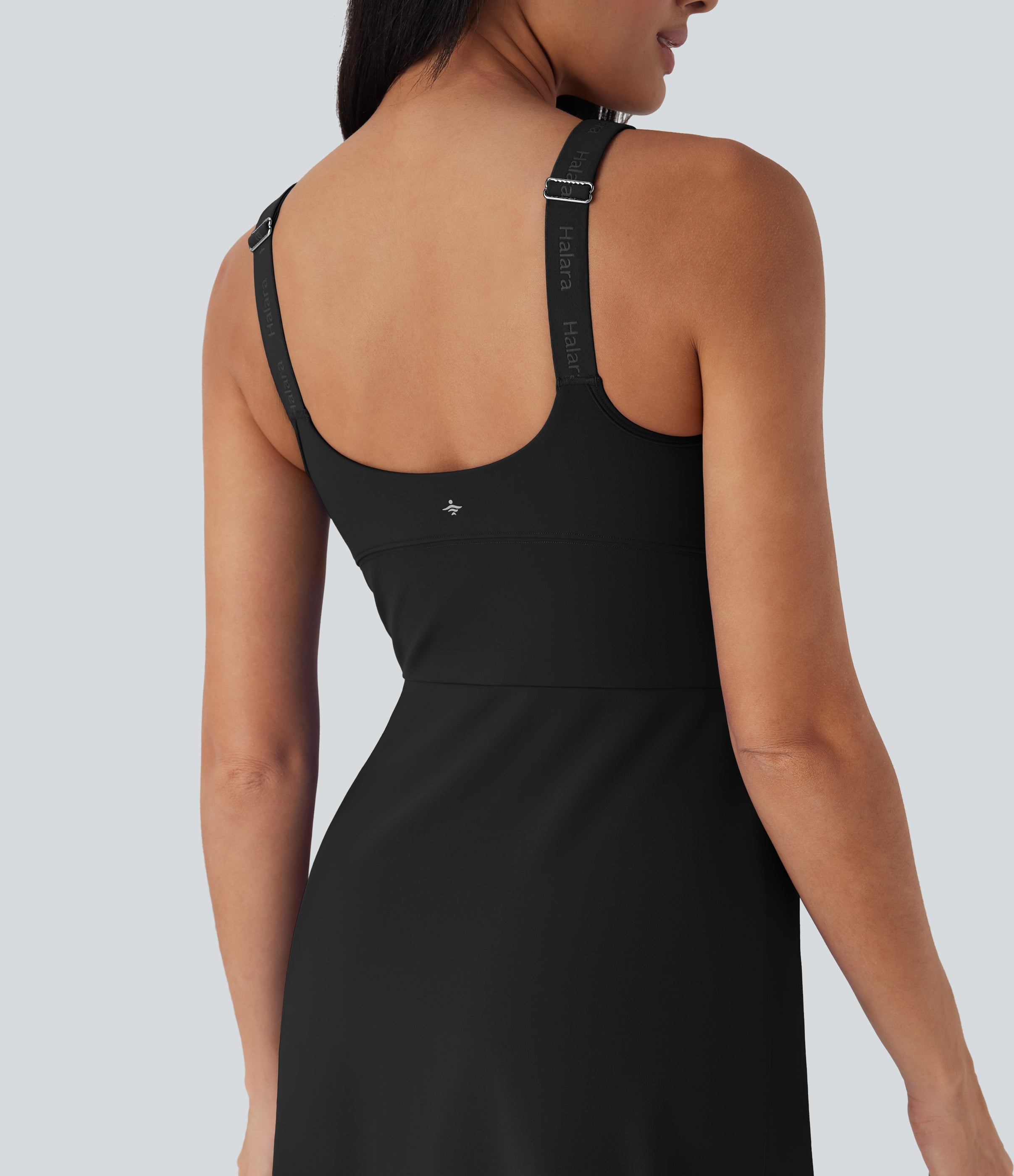 SoftlyZeroTM Plush Push-Up Molded Cups 2-in-1 Yoga Active Dress with Pockets-Easy Peezy-D/DD/DDD/F Cups