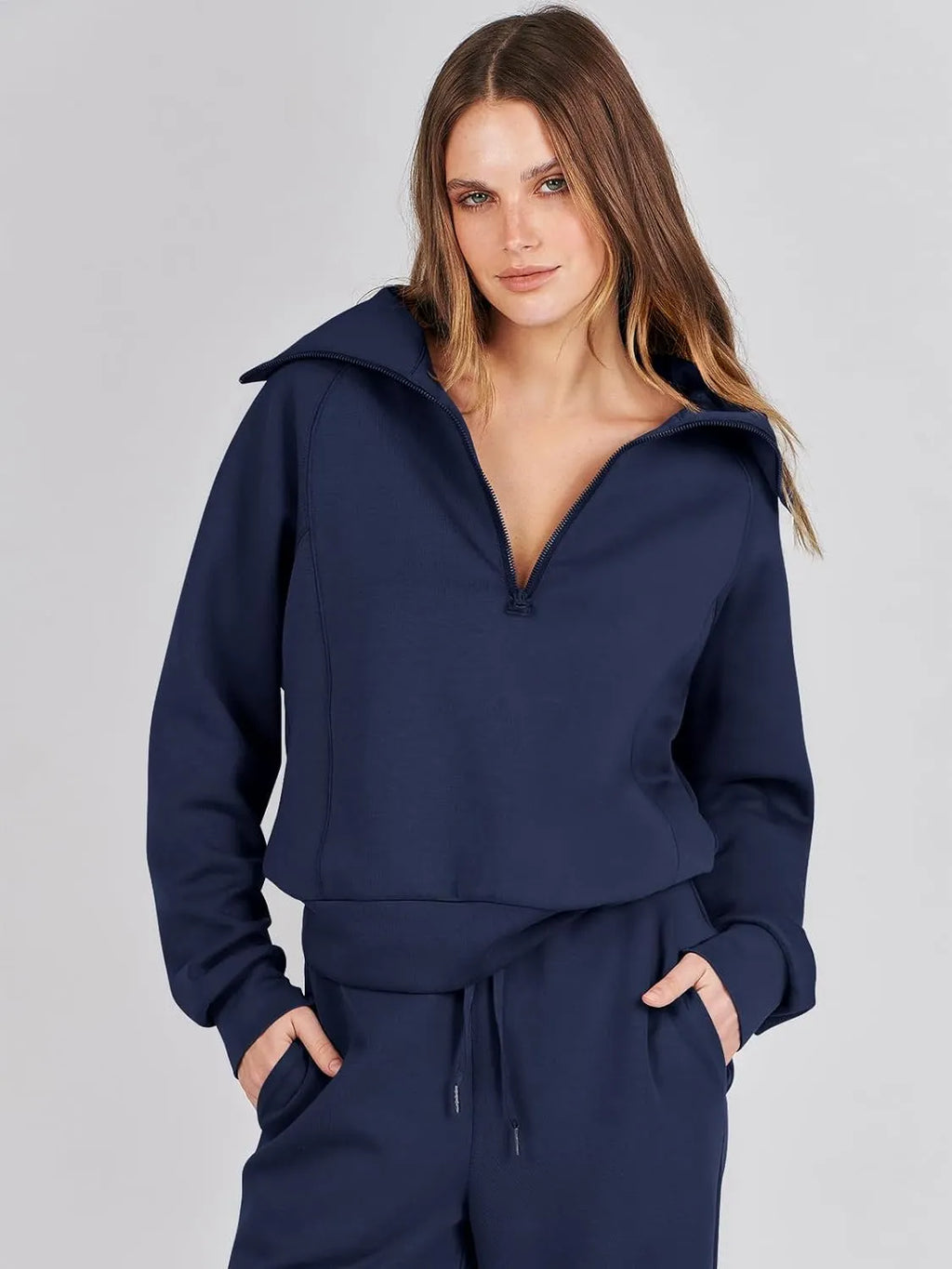 2024 Fall Trendy Outfits Oversized Two Piece Sweatsuit