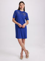 Embroidered T-Shirt Dress