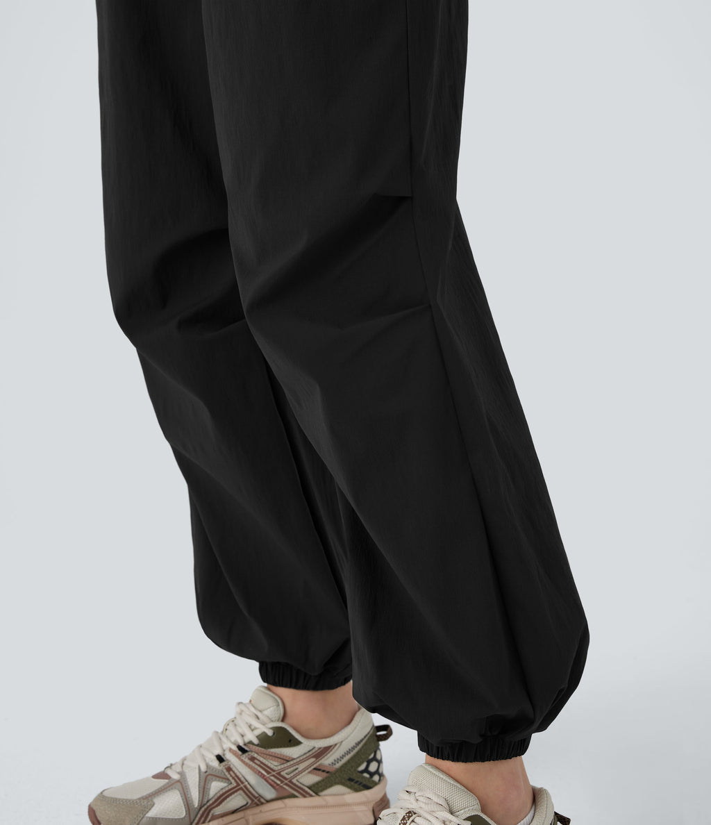 Water Repellent Crisscross Backless Side Pockets Ripstop Hiking Cargo Jumpsuit