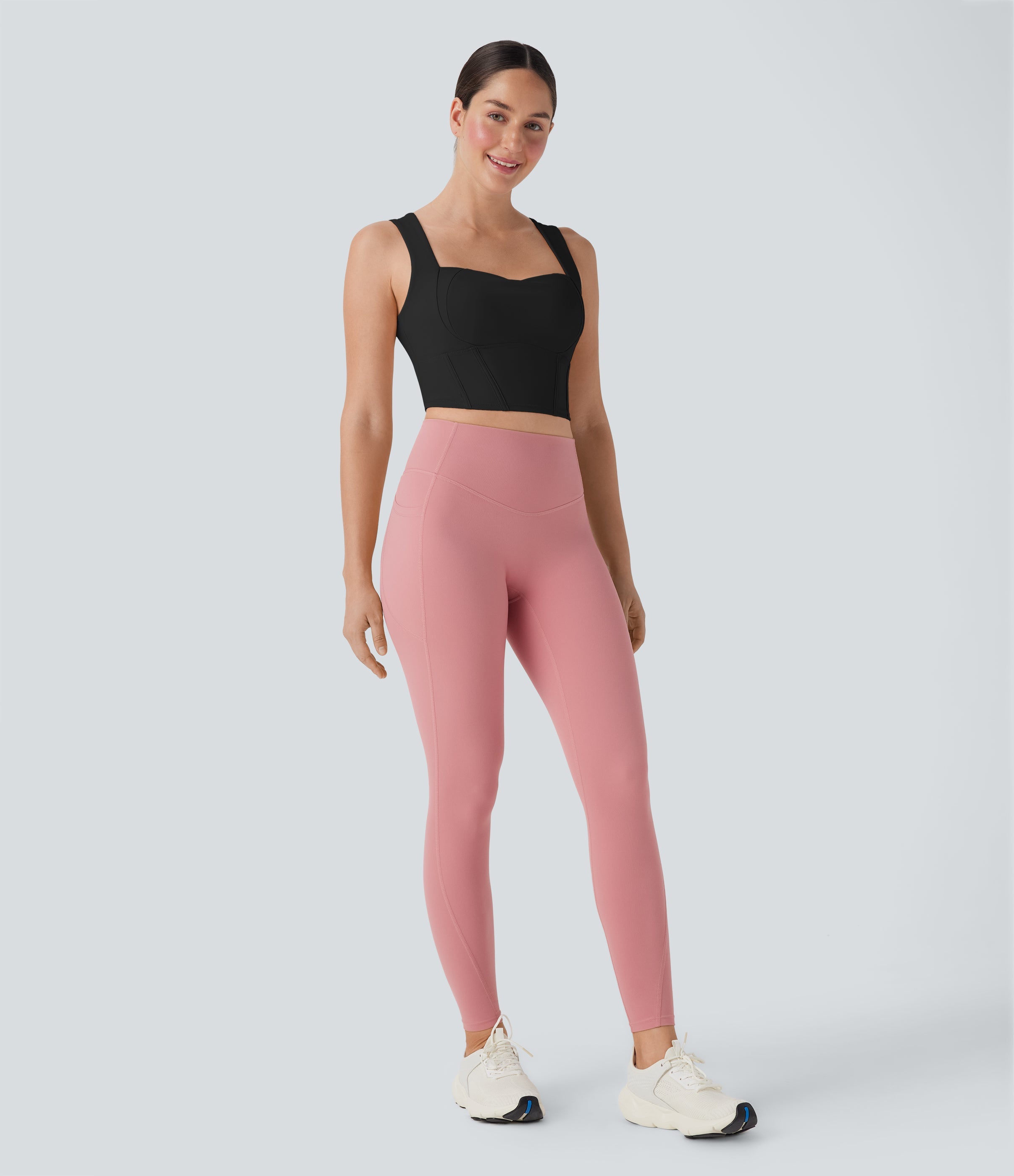 Sweetheart Neck Cropped Yoga Sports Top
