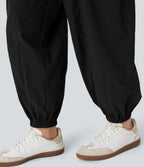 High Waisted Flap Pockets Casual Cargo Joggers