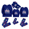 Christmas Family Matching Pajamas-Cozy Blue Pjs Set with "Merry Christmas 2025" Print
