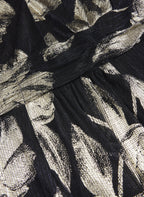 Metallic Pleated Dress