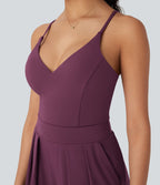 BreezefulTM Wide Leg Quick Dry Casual Slip Jumpsuit with Pockets-Easy Peezy Edition