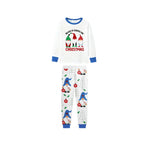 Christmas Holiday Family Blue PJ Set Complete with Gnome Pattern Print