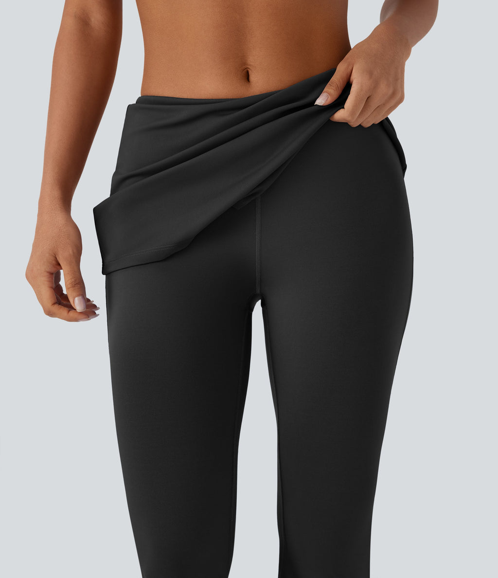Mid Rise 2-in-1 Cool Touch Yoga Bootcut Pants