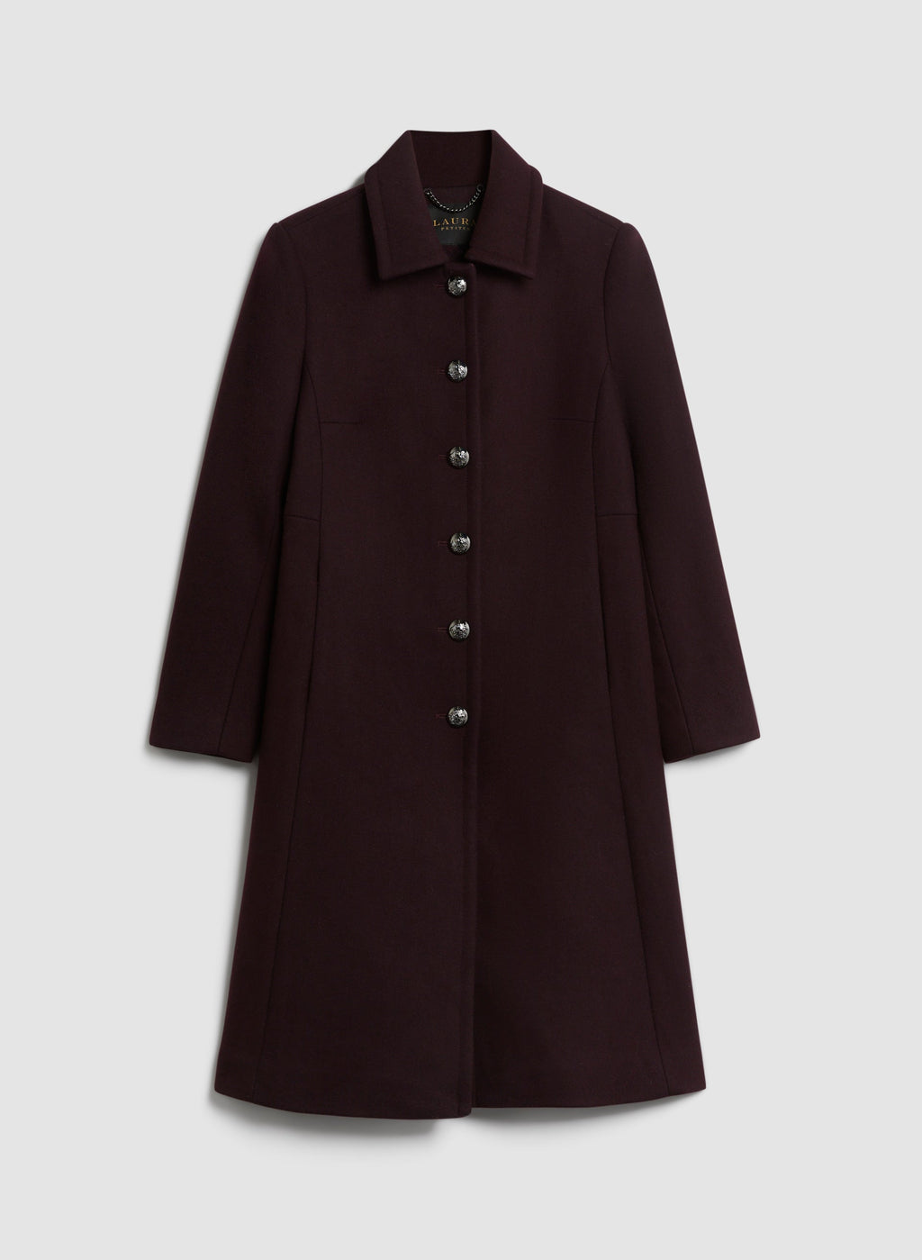 Button-Down Wool Blend Coat
