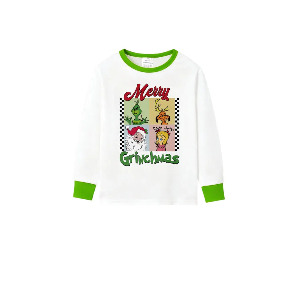 Holiday Family Christmas Pajamas Set With Classic Xmas Character Pattern Print