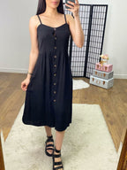 Alaya Button Front Midi Dress