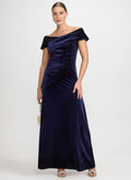 Off-The-Shoulder Velvet Dress