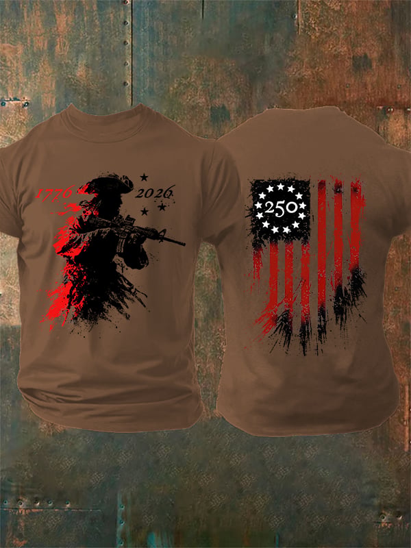 Men's 250 YEARS Round-neck Printed T-Shirt