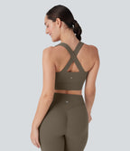 Medium Support Push Up Running Sports Bra