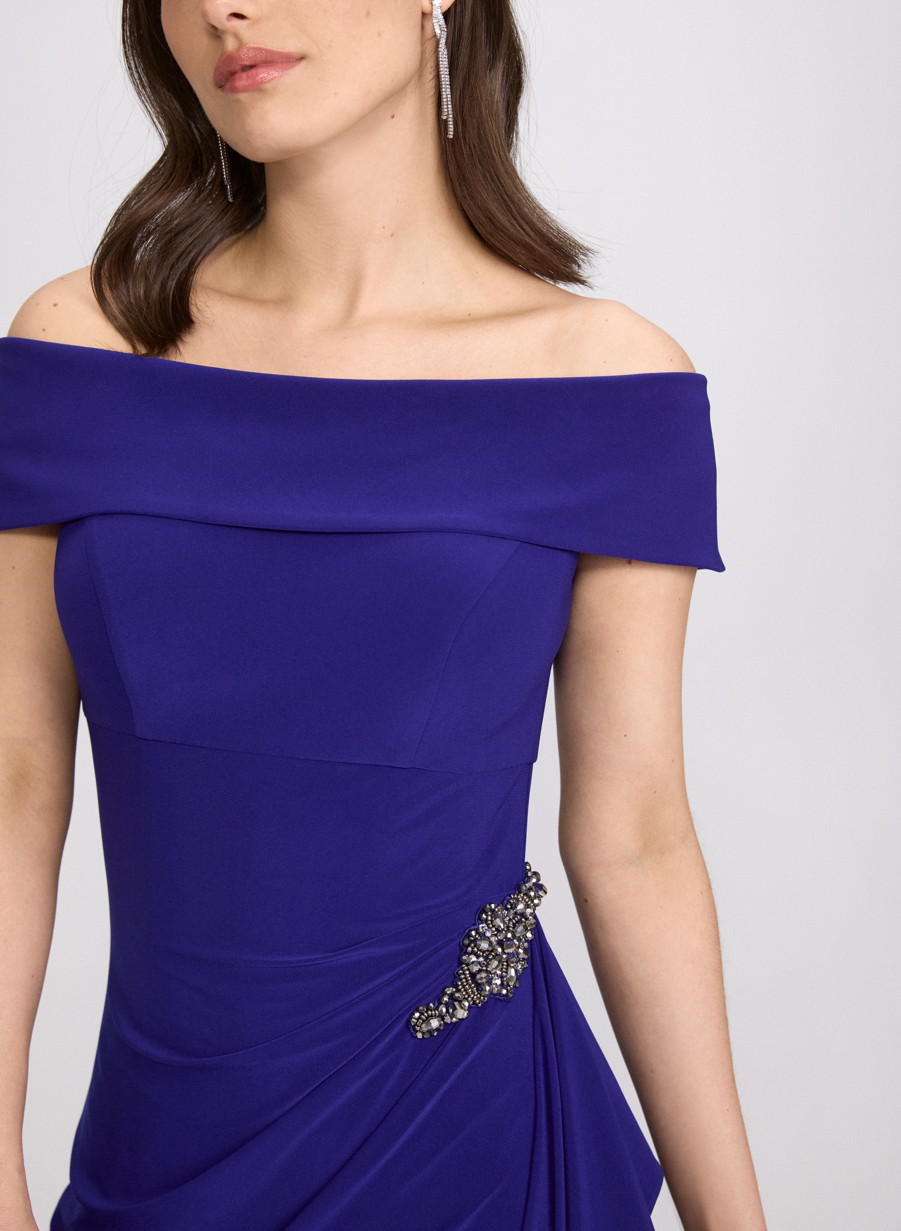 Off-The-Shoulder Fitted Dress