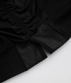 V-neck Zipper Bodycon Midi Work Built-in Mesh Shapewear Dress