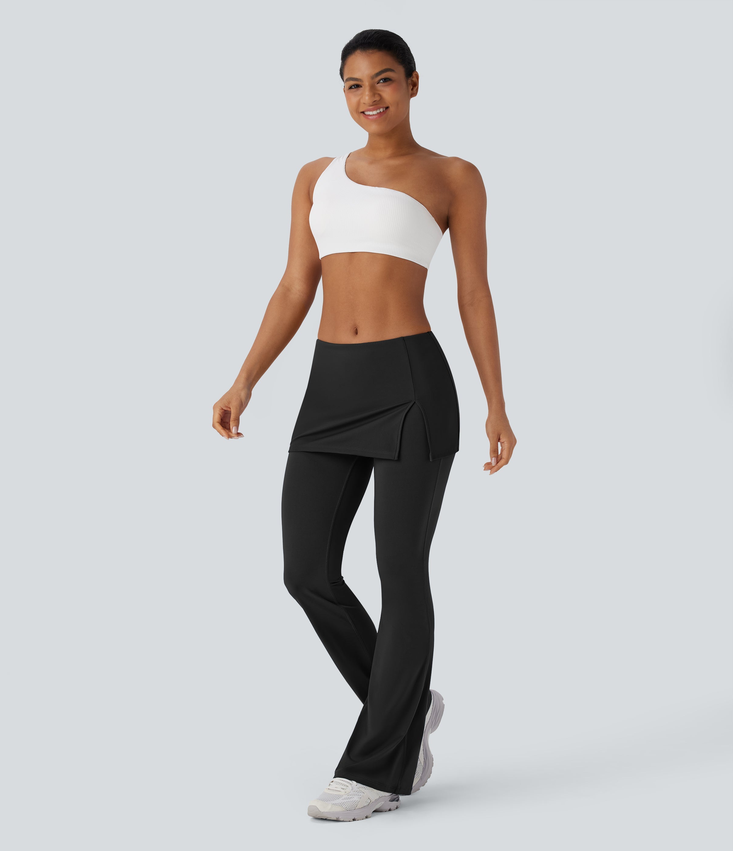 Mid Rise 2-in-1 Cool Touch Yoga Bootcut Pants